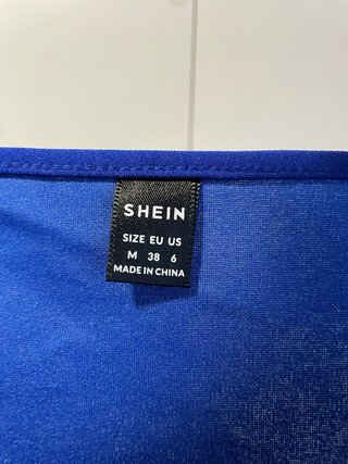 Top Corsé Azul Eléctrico SHEIN Cremallera Talla M