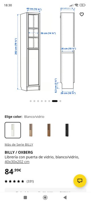 Vitrina Ikea Blanca Cristal