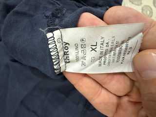 Camicia Lino Ch.Roy Blu XL