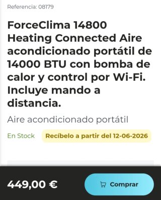 Aire Acondicionado Portátil Cecotec 3200 frigorías