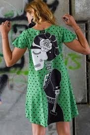 Vestido verde lunares Aire Retro Talla única