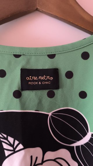 Vestido verde lunares Aire Retro Talla única
