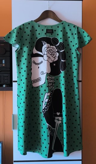 Vestido verde lunares Aire Retro Talla única