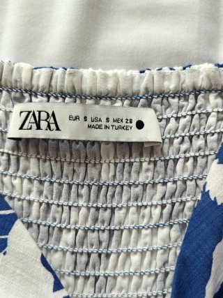 Vestido Maxi Floral Zara Talla S  Algodón