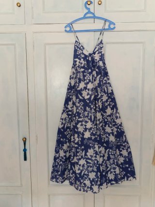 Vestido Maxi Floral Zara Talla S  Algodón