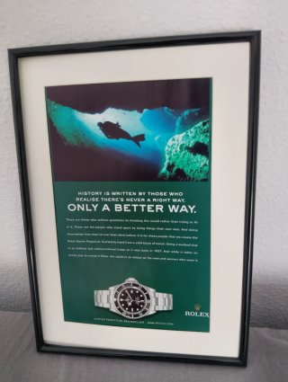 Cuadro Publicidad Rolex Oyster Perpetual años 00
