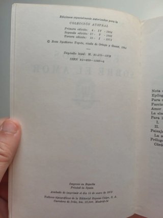 Estudios Sobre El Amor - José Ortega y Gasset 1973
