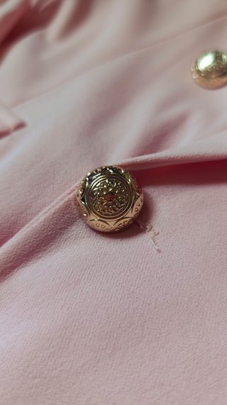Americana Rosa Pastel Algodón Italiano - Talla L
