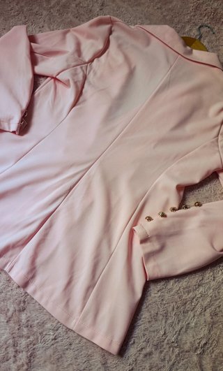 Americana Rosa Pastel Algodón Italiano - Talla L