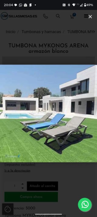 Tumbonas playa Mykonos arena (100uds)