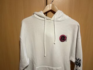 Sudadera Subdued Blanca y Rosa Oversize