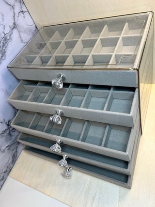 Joyero grande gris 23x17x13 cm jewerly box