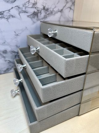 Joyero grande gris 23x17x13 cm jewerly box