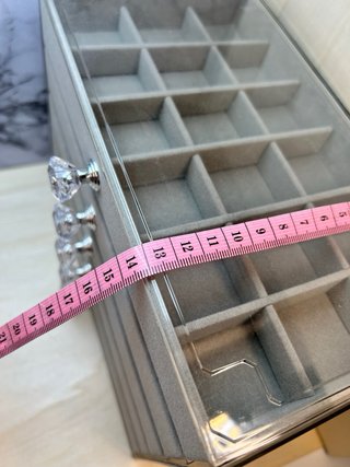 Joyero grande gris 23x17x13 cm jewerly box