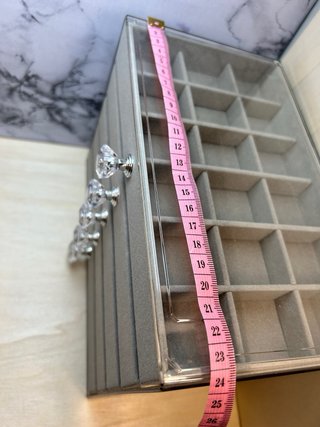 Joyero grande gris 23x17x13 cm jewerly box