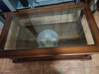 Mesa de centro madera y cristal