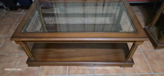 Mesa de centro madera y cristal