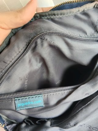 Borsa tracolla Piquadro Tessuto e Pelle