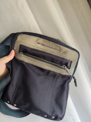 Borsa tracolla Piquadro Tessuto e Pelle