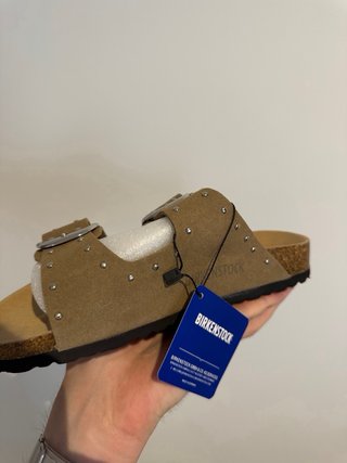 Sandalias Birkenstock Arizona Marrones y Plateadas