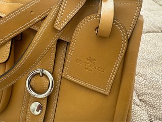 Borsa ETRO Milano in pelle color cuoio ottime condizioni
