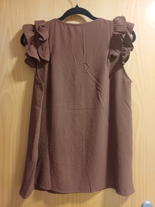 Blusa sin mangas marrón talla M