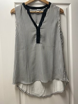 Blusa sin mangas a rayas