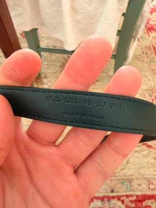 Cintura YSL 85 cm pelle nera fibbia oro