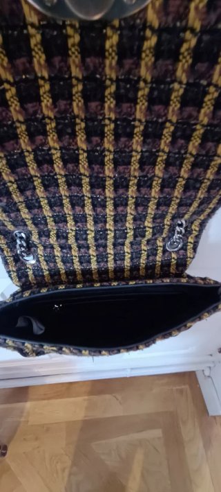 Bolso tweed Parfois amarillo y morado