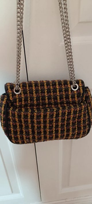 Bolso tweed Parfois amarillo y morado