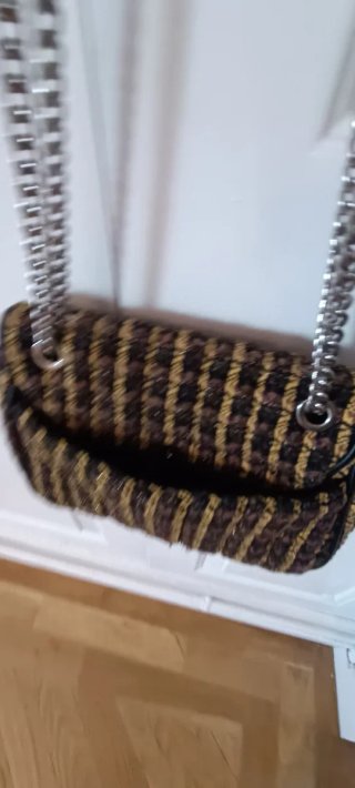 Bolso tweed Parfois amarillo y morado