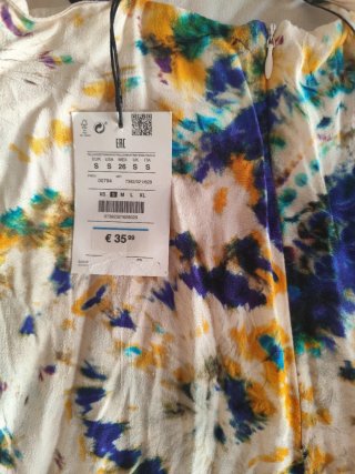 Vestido largo Pull&Bear tie-dye talla S