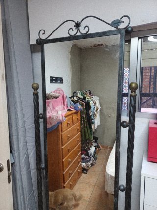 Dormitorio vintage forja pintado a mano