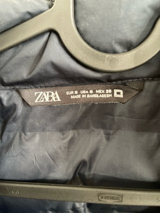 Chaqueta hombre acolchada Zara azul talla S