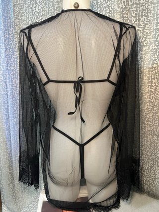 Conjunto Lenceria Encaje Negro Talla Única
