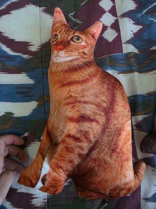 Pack 2 Cojines Gatos Naranja y gris
