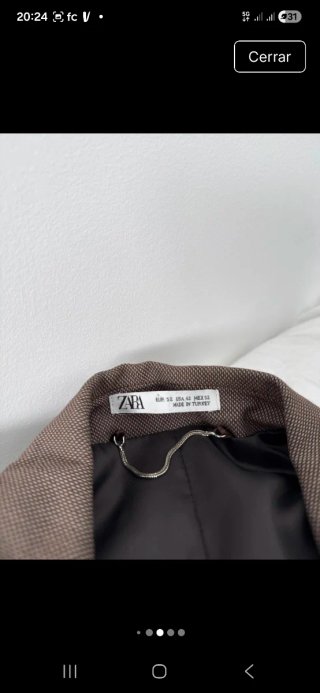 Traje Zara Marrón
