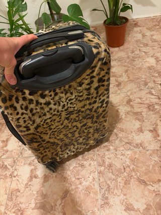 Maleta de viaje estampado leopardo
