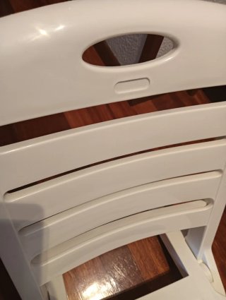 Silla Baja Playa Plegable Blanca