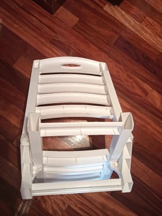 Silla Baja Playa Plegable Blanca