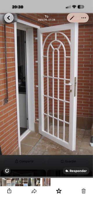Reja de seguridad blanca