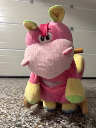 Balancín infantil peluche estructura madera