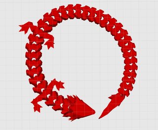 Dragón impreso en 3D articulado