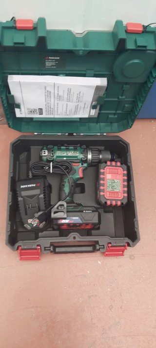 Taladro Parkside 20V con escobillas
