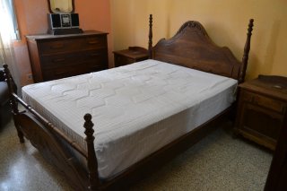 Cama Matrimonio Madera Cabecero Alfosino