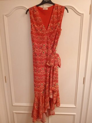 Vestido Mioh estampado floral rojo