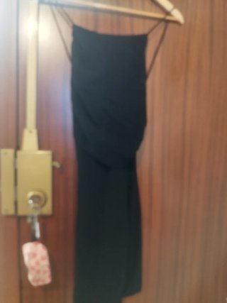 Vestido Zara Rojo Satinado Fruncido