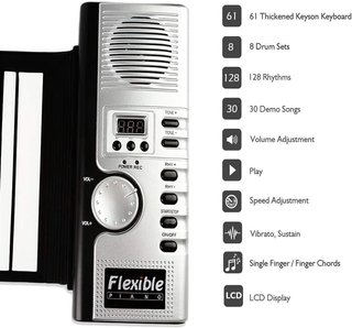 Piano MIDI portatile 61 tasti Flessibile