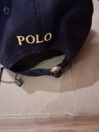 Cappellino Polo Ralph Lauren Blu logo giallo