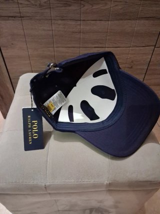 Cappellino Polo Ralph Lauren Blu logo giallo